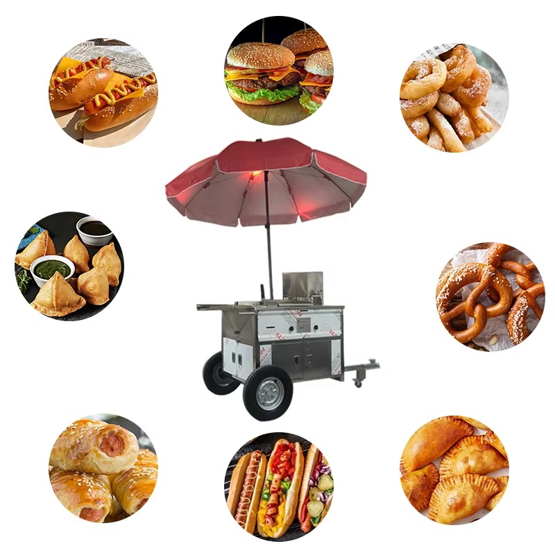 Compact Mobile Snack Food Cart - Hot Dog Vending Cart 评论和价格
