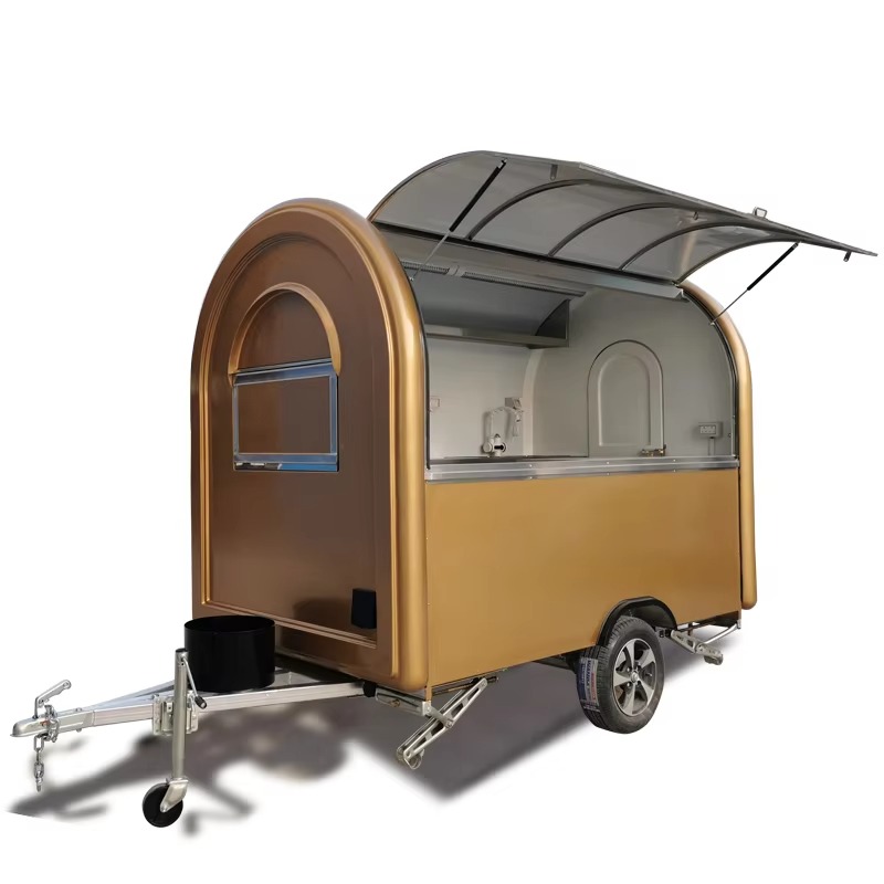 Mobile Food Trucks Coffee Food - Hot Dog Vending Cart 评论和价格