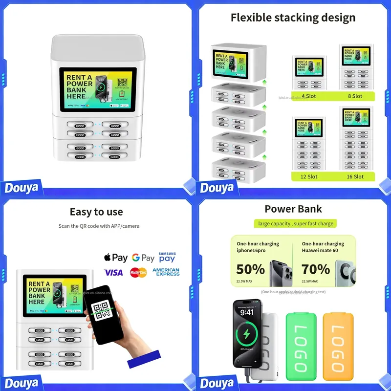 QR 8slots Scan Code Mobile Pow - Vending Machine Qr Code 评论和价格