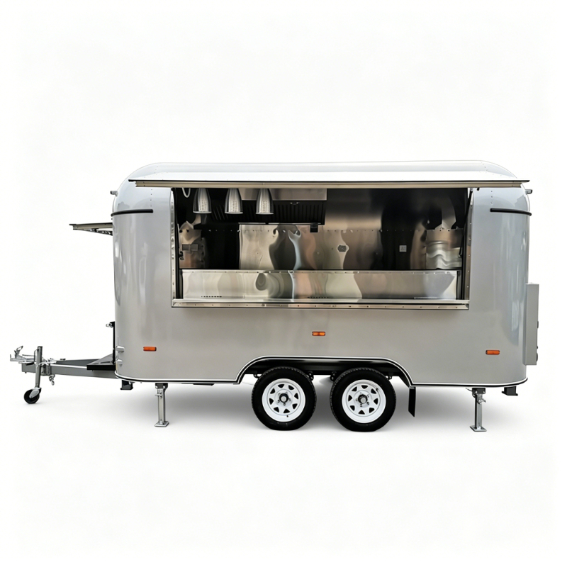 Customized Food Truck Mobile w - Hot Dog Vending Cart 评论和价格