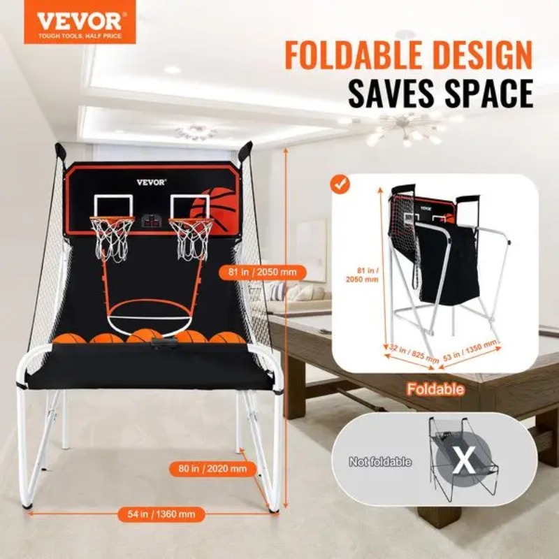 【Hot Item】Foldable Basketball  - Arcade Games & Vending Co 评论和价格