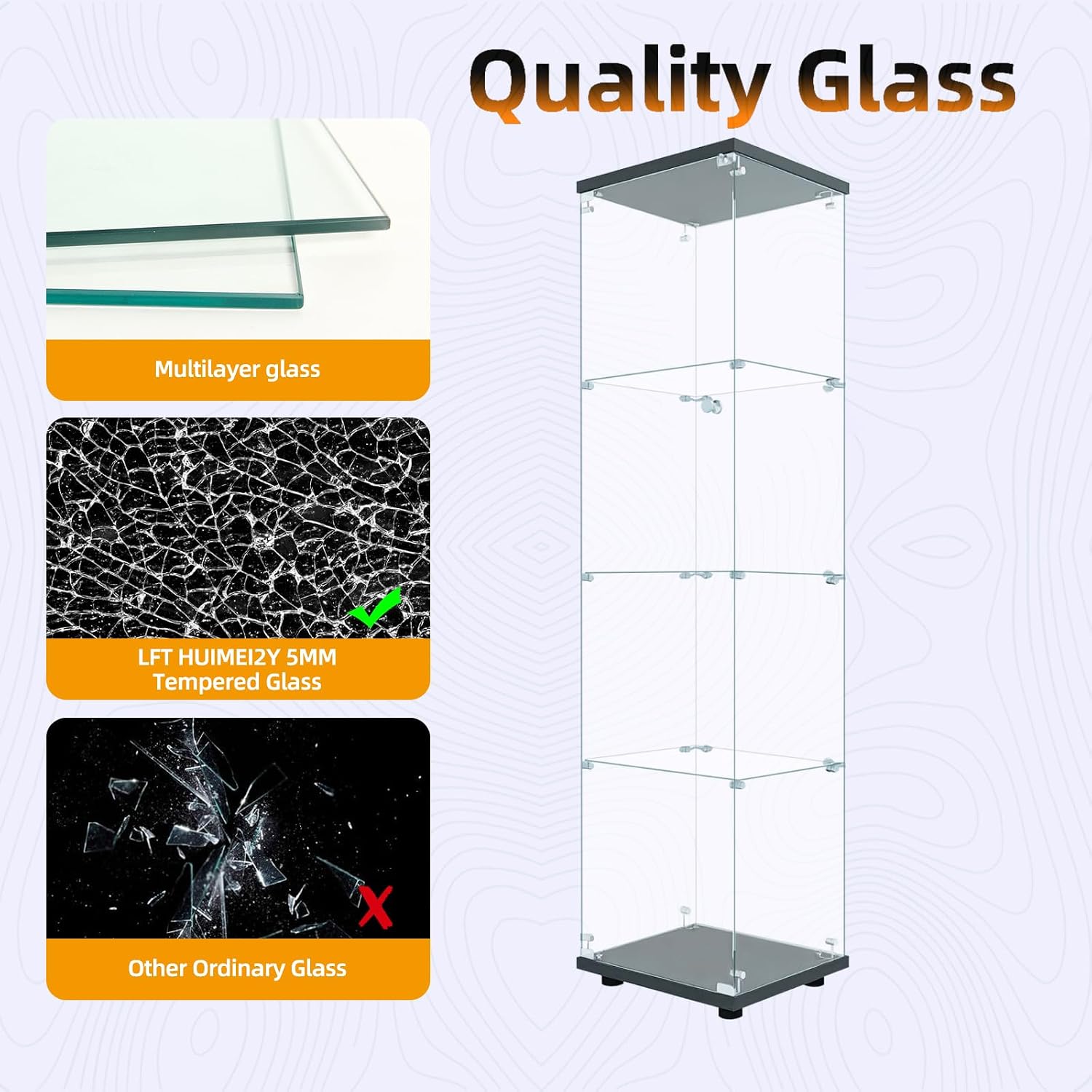 Glass Display Cabinet With Loc - Glass Cabinet Display 评论和价格