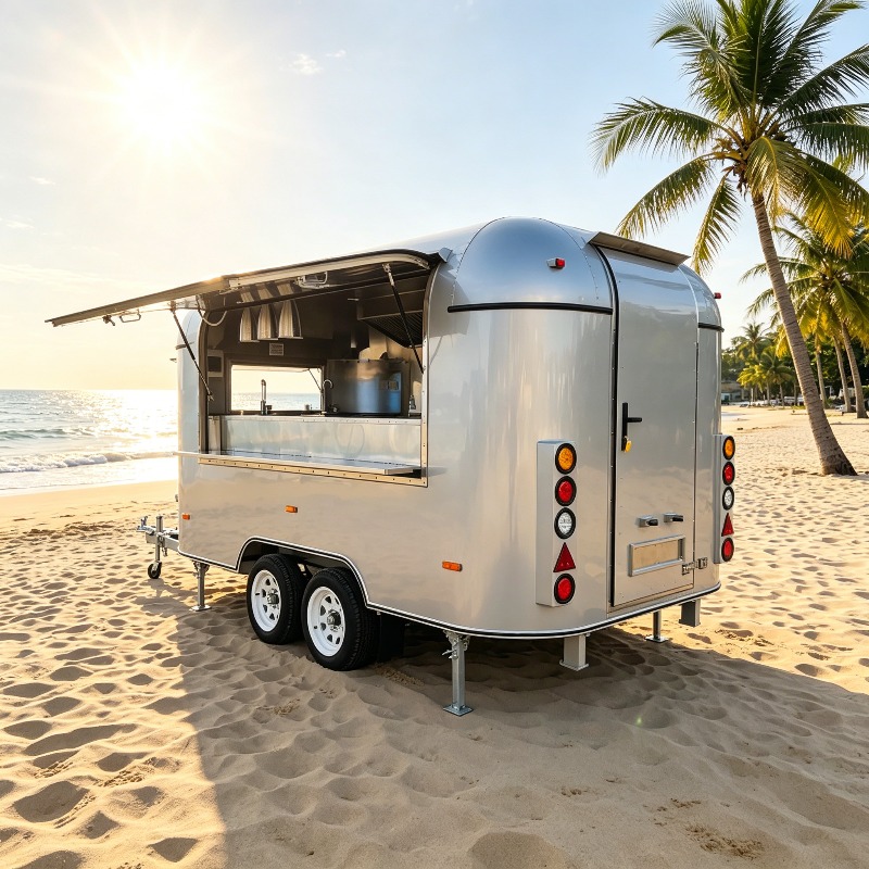 Customized Food Truck Mobile w - Hot Dog Vending Cart 评论和价格
